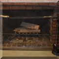 D02. Fire screen and fireplace tools. 